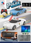 Four-way remote-controlled sound and light transparent shell police car (without power included) details Picture